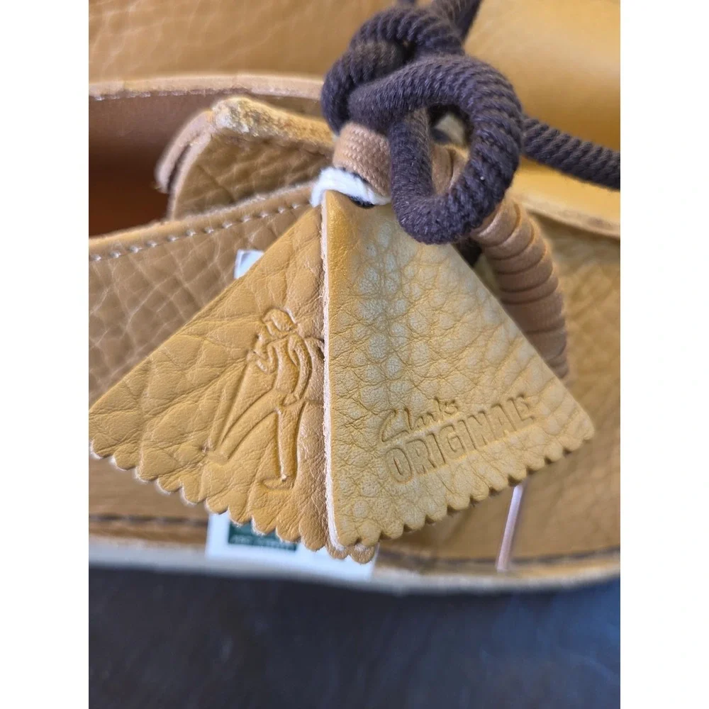 Clarks Mens Desert Trek Chukka Boots Curry Leather Rubber Crepe Sole 13 NEW $170